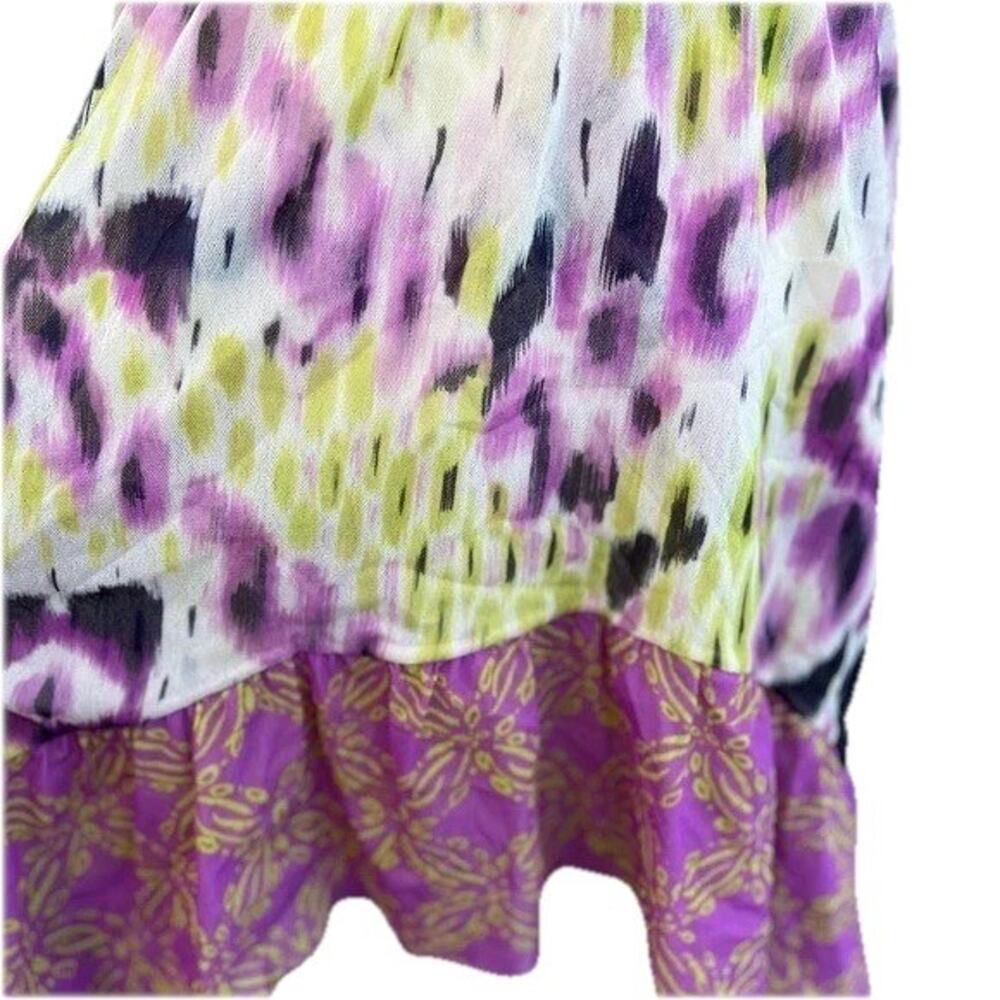 Anthropologie multicolored dress a line Women size M A000280 - Picture 3 of 10